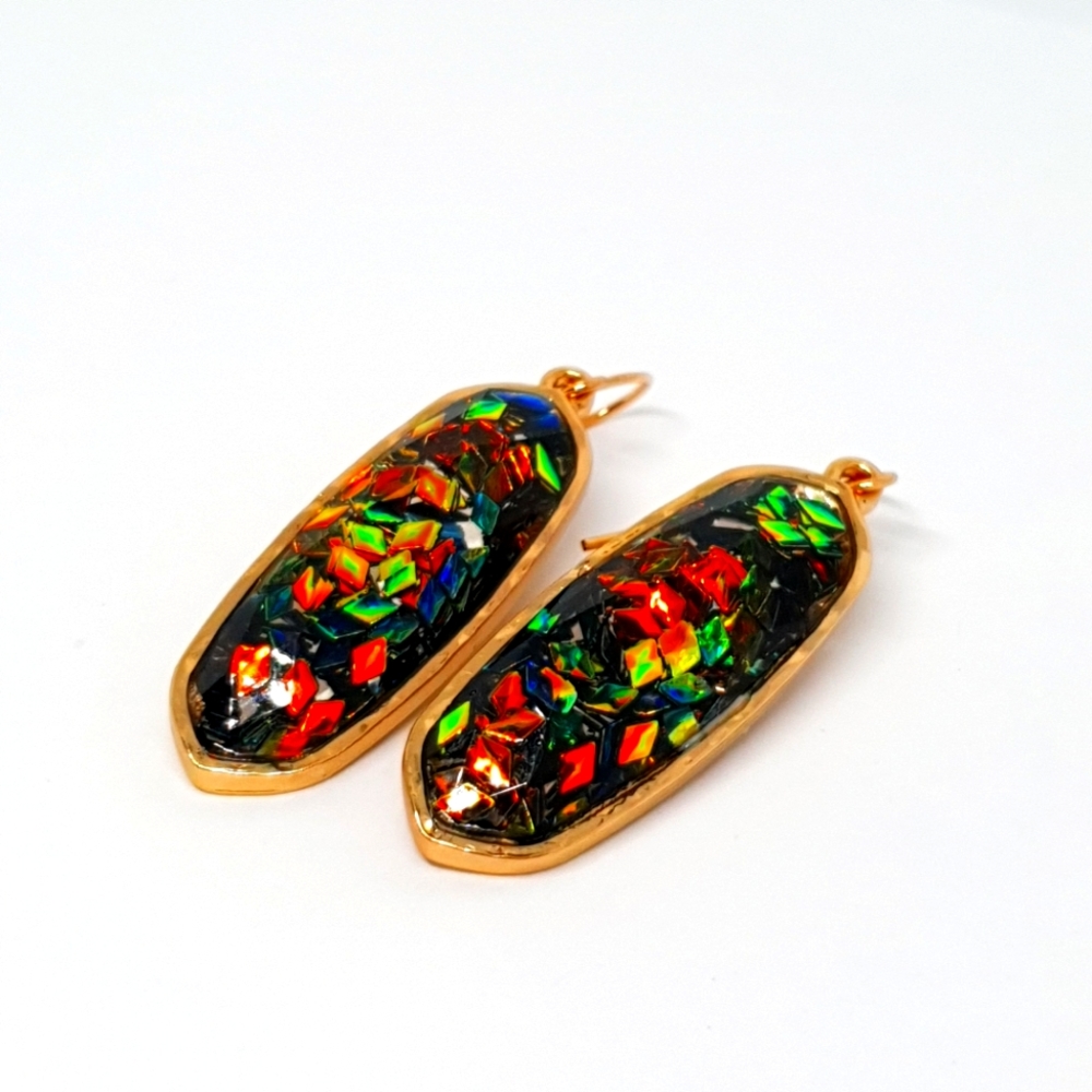 Black Oval Dangles
